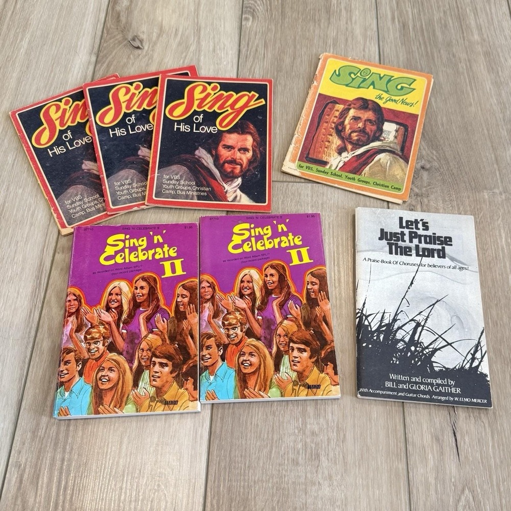 Vintage Christian Songbook Lot VBS Praise Worship Chorus Hymns Sing N Celebrate